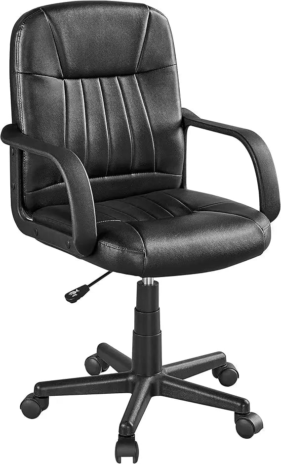 Silla ejecutiva ergonómica de oficina con asiento acolchado y altura ajustable y reposabrazos
