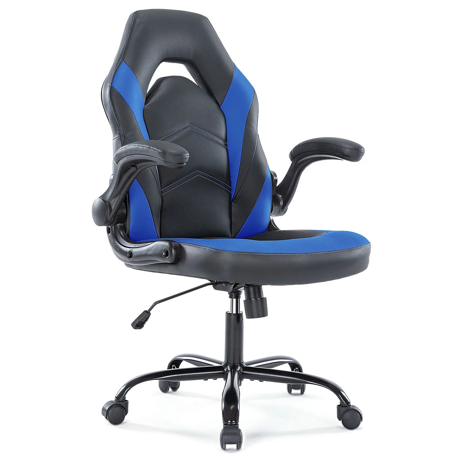 Silla ergonómica de escritorio para juegos JHK, ajustable, de cuero sintético, con reposabrazos abatible para Navidad
