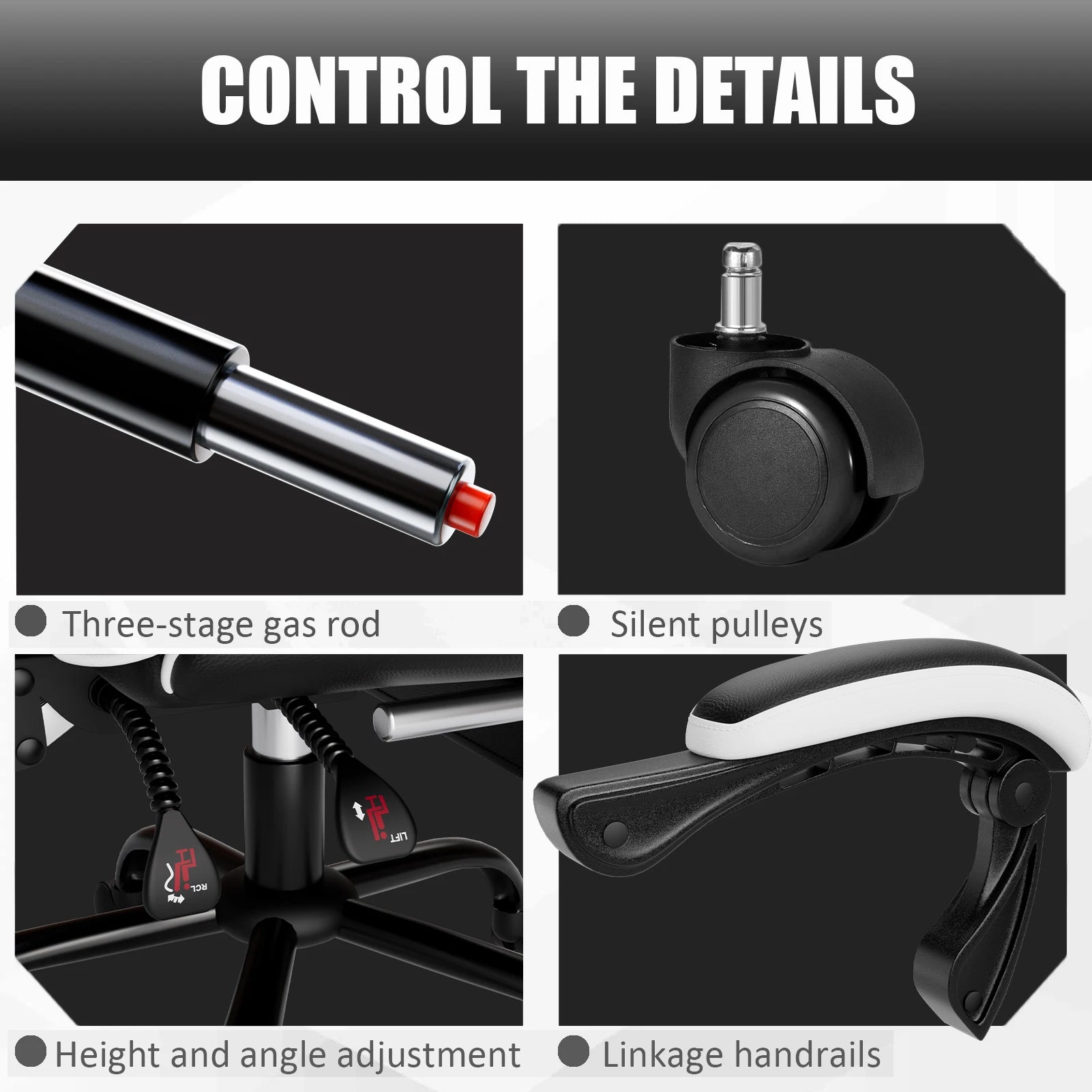 Silla ejecutiva ergonómica para juegos con reposapiés estilo carrera reclinable