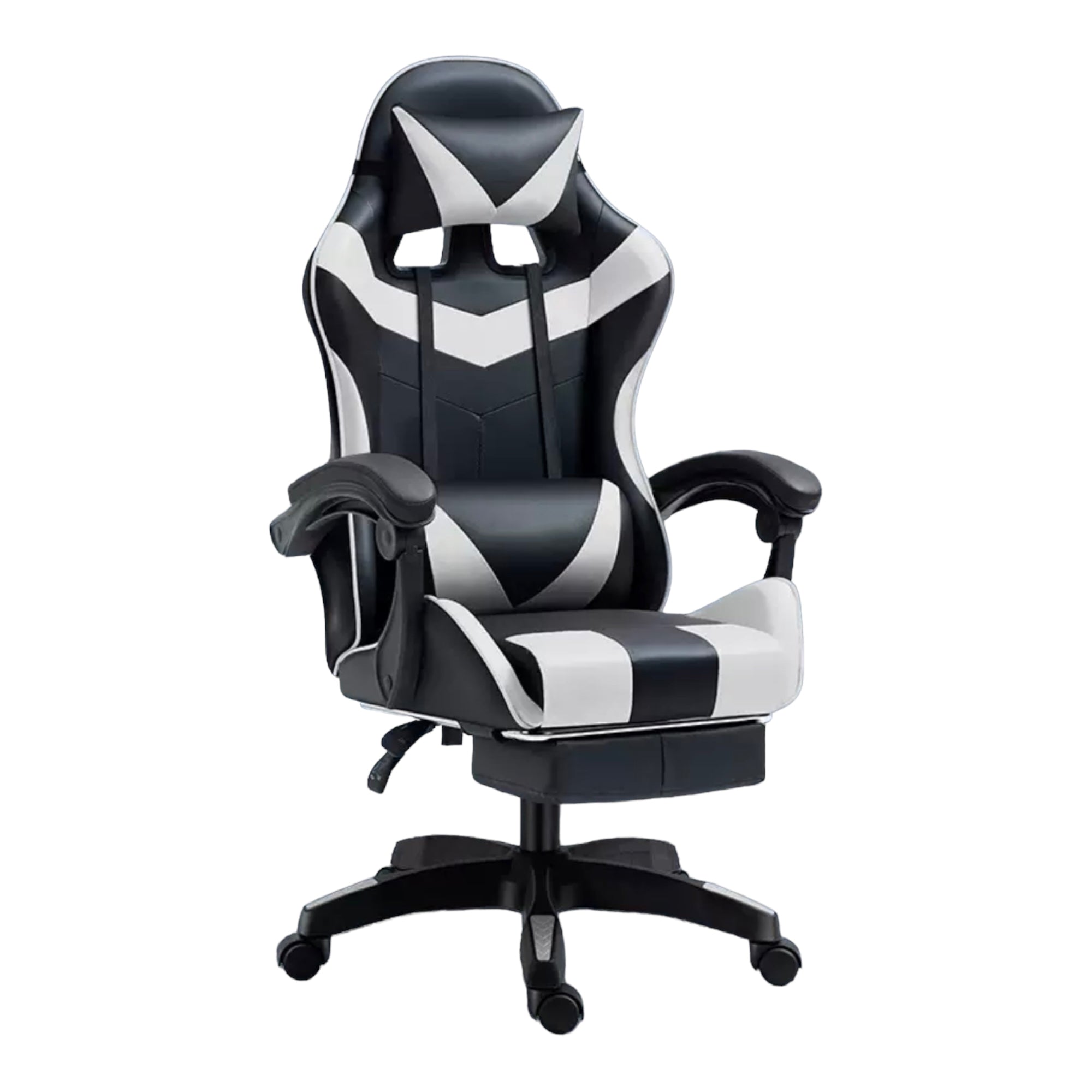 Silla gaming giratoria para escritorio, oficina y juegos online. Silla gaming ergonómica con altura ajustable, fabricada en piel sintética. Silla de carreras para videojuegos y oficina. Ergonómica y con un diseño moderno (S001).