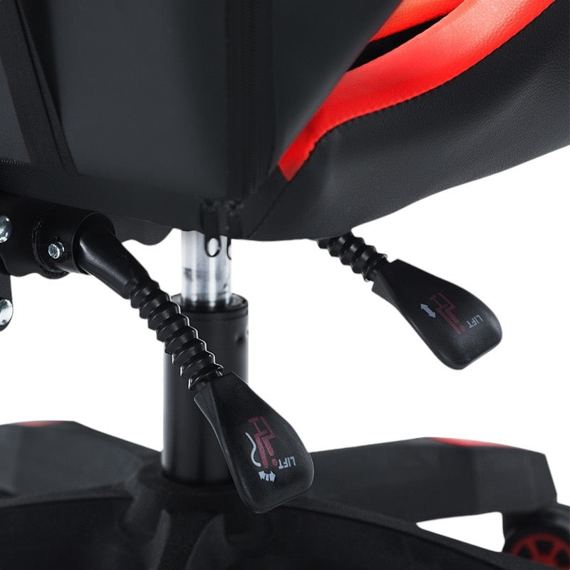 Silla gaming giratoria para escritorio, oficina y juegos en línea. Cómoda silla con altura ajustable para juegos ergonómicos. Cuero sintético. Silla gaming de carreras para videojuegos y oficina. Ergonómica y con un diseño moderno.