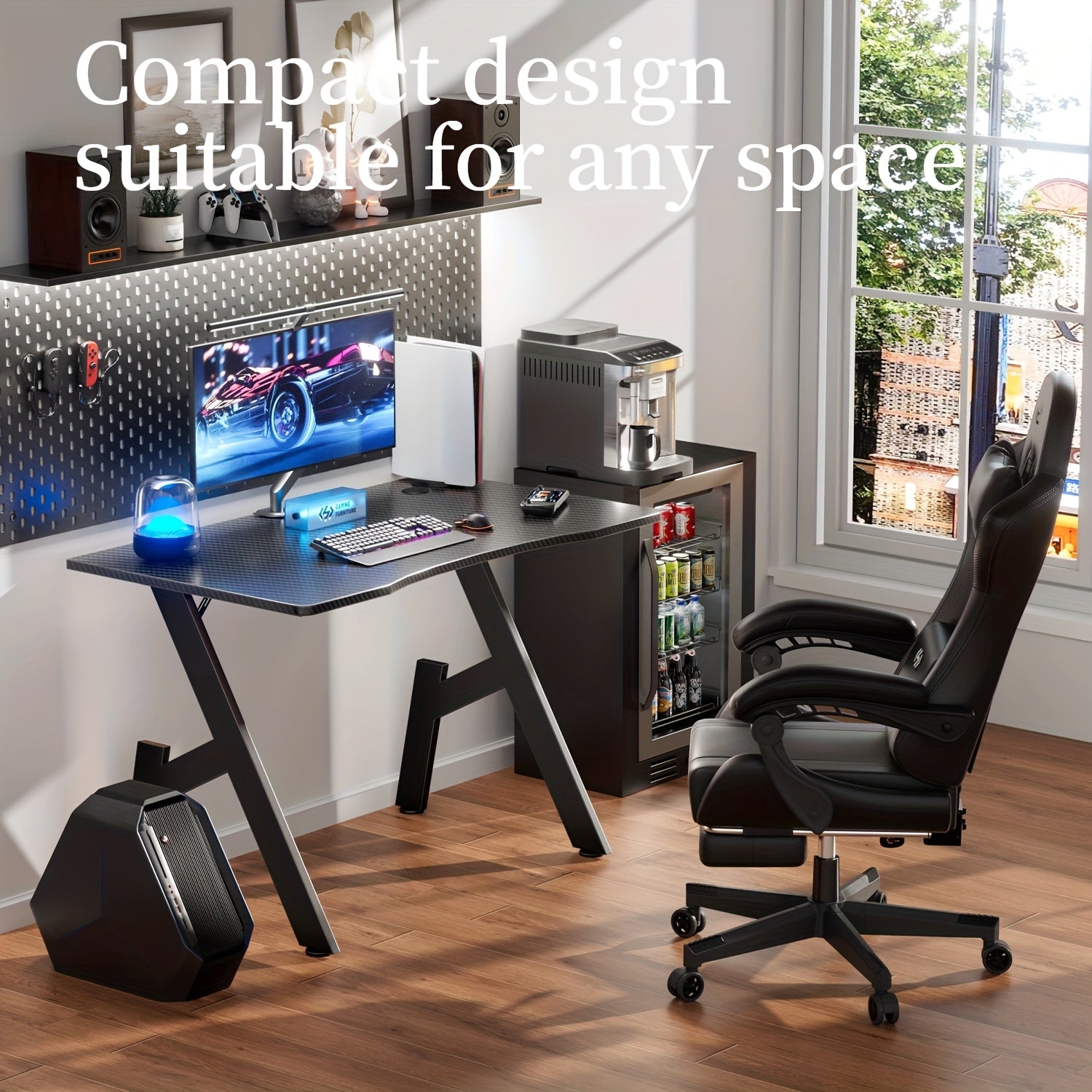 Compact Office Computer Desk, A-Shaped Legs Uniquely Designed Gaming Table, Workstations Suitable for Any Space, Ideal for Remote Workers, Small Computer Desk, Computer Desk Gaming, Home Office Desk, Small Desk, Gaming Desk,