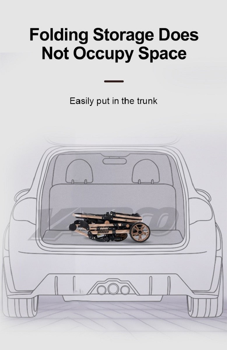 Cochecito de bebé 3 en 1 portátil de viaje, plegable, con marco de aluminio